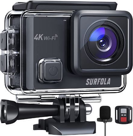 Surfola SF230 4K/20MP Action Cam für 36,39€ (statt 68€)