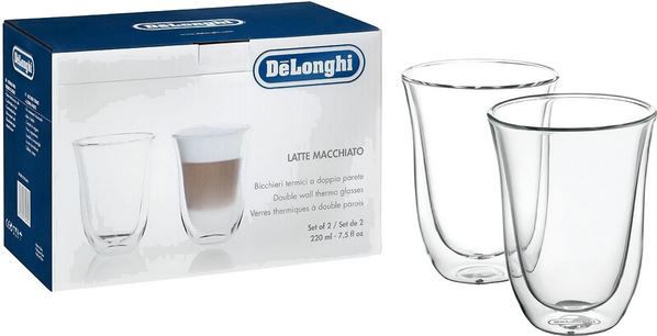 2er Set Delonghi Latte Macchiato Gläser, 220 ml für 11,94€ (statt 18€)