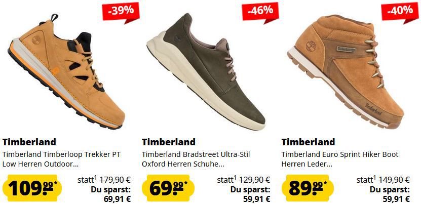 Timberland Sale bei SportSpar + 5€ Extra Rabatt   z.B. Timberland Field Trekker MID für 73€ (statt 85€)