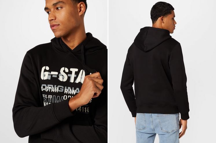 G Star RAW Hoodie in schwarz für 63,92€ (statt 75€)