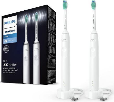 Philips Sonicare 3100 Series (HX3675/13) Schallzahnbürste Doppelpack für 59,99€ (statt 66€)