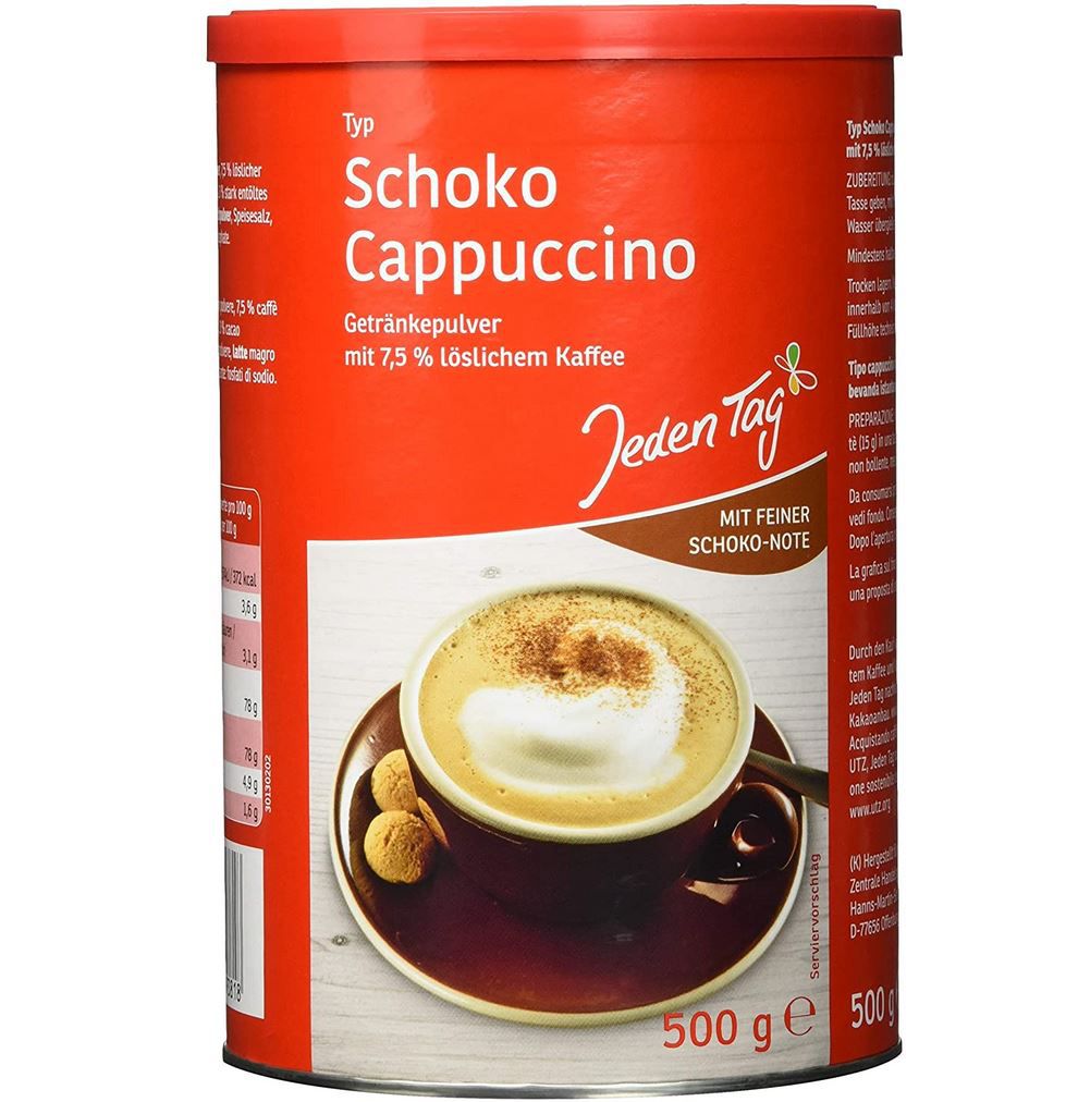 4x Jeden Tag Cappuccino Schoko á 500g Dose ab 9,84€ (statt 12€)   Prime Sparabo