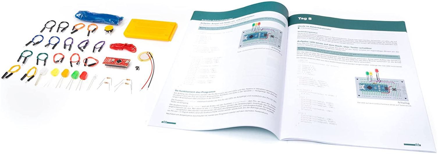 Franzis Arduino Adventskalender inkl. 56 seitigem Handbuch für 12,58€ (statt 26€)   Prime