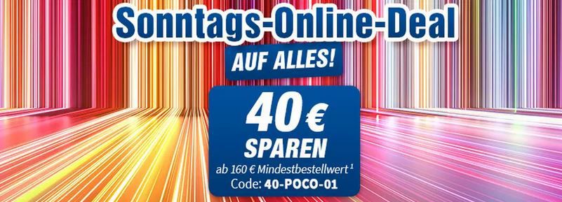 Poco: 40€ Rabatt ab 160€ Warenwert auf fast alles   z.B. Couchtisch Bozen II ab 149,99€ (statt 190€)