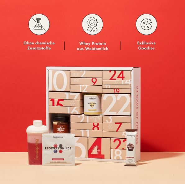 foodspring Fitness Adventskalender 2022 für 59,99€ (statt 70€)