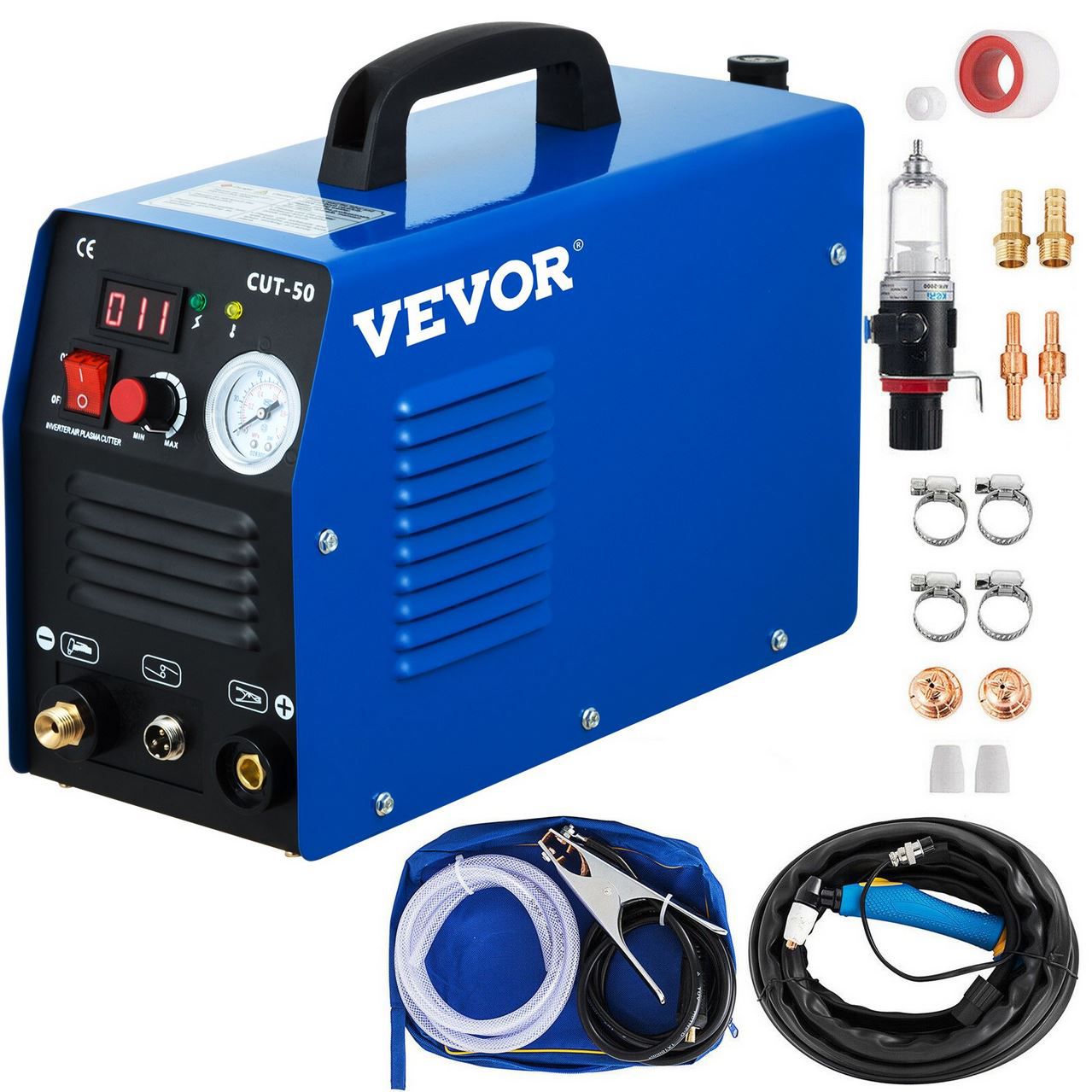 Vevor CUT 50 HF Inverter Plasmaschneider, 12 mm für 84,69€ (statt 121€)