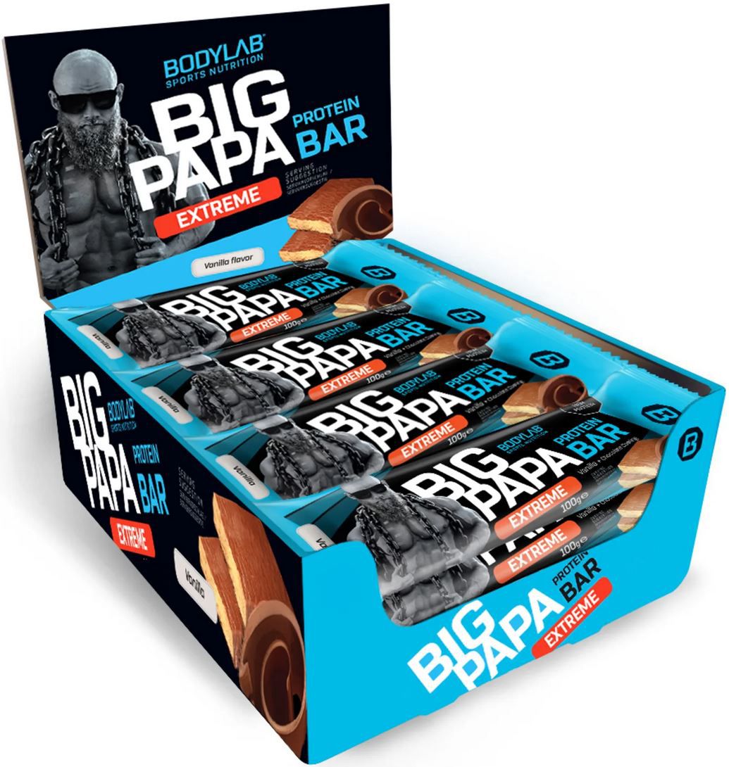 12er Pack Big Papa 50% Protein Bar Extreme á 100g für 28,89€ (statt 40€)