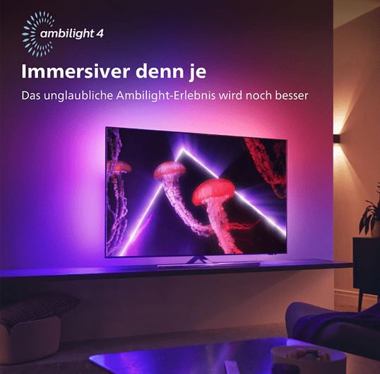 Philips 55OLED837/12   55 4K OLED TV mit Ambilight, 120Hz ab 1199€ (statt 1.449€)