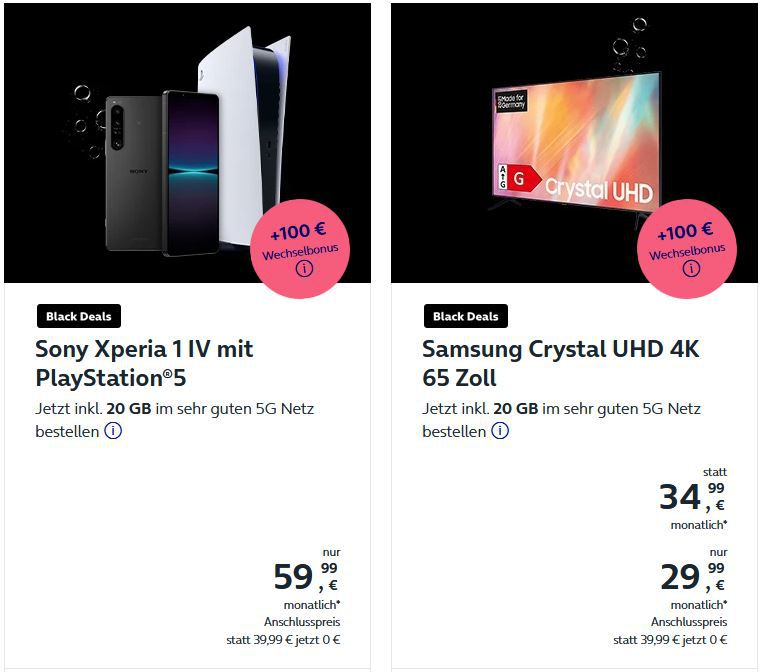 o2 Black Friday Deals   z.B. iPhone 13 für 25€ + Allnet Flat + 20GB LTE ab 44,99€ mtl.