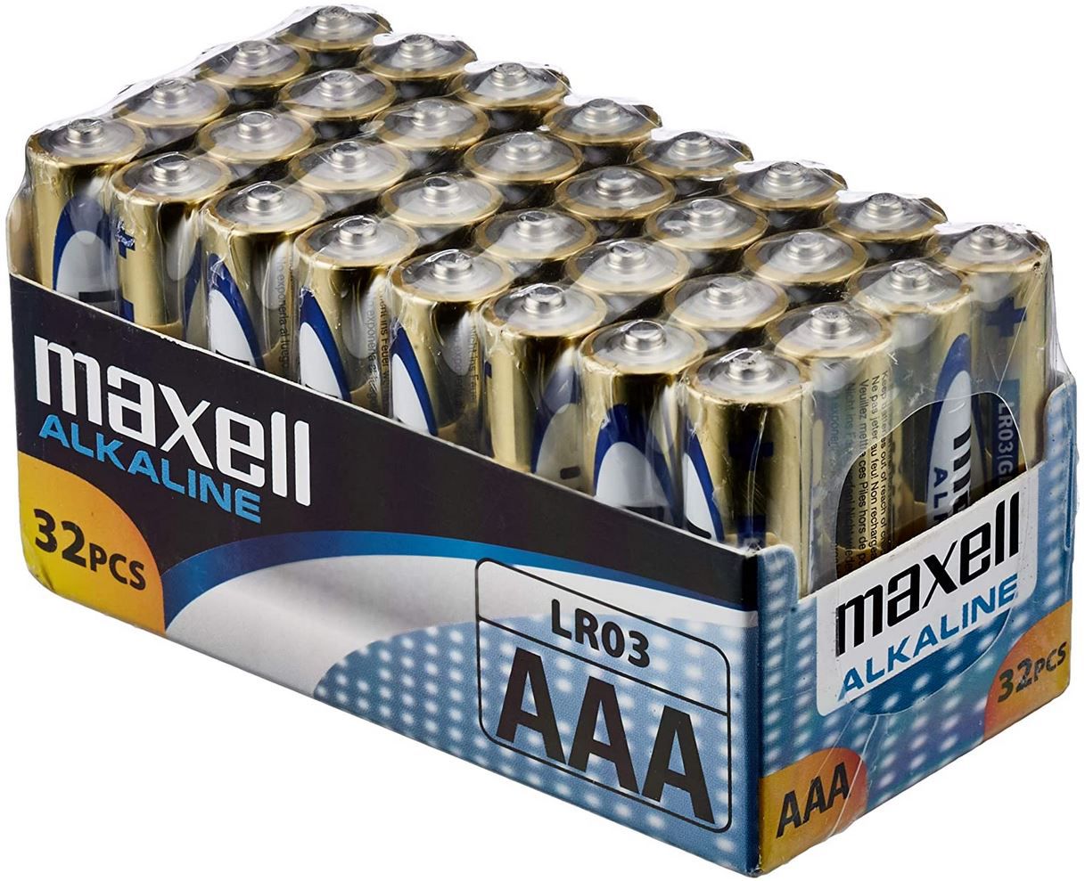 32er Pack Maxell LR03 AAA Micro Alkaline Batterien für 5,25€ (statt 12€)   Prime