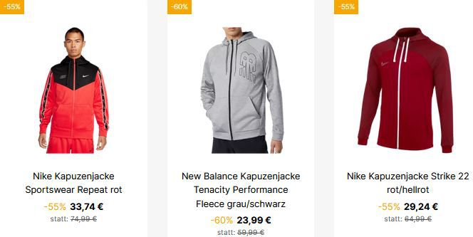 🔥 Geomix Jacken Sale mit mind. 50% Rabatt   z.B New Balance Jacke 23,99€ (statt 53€)