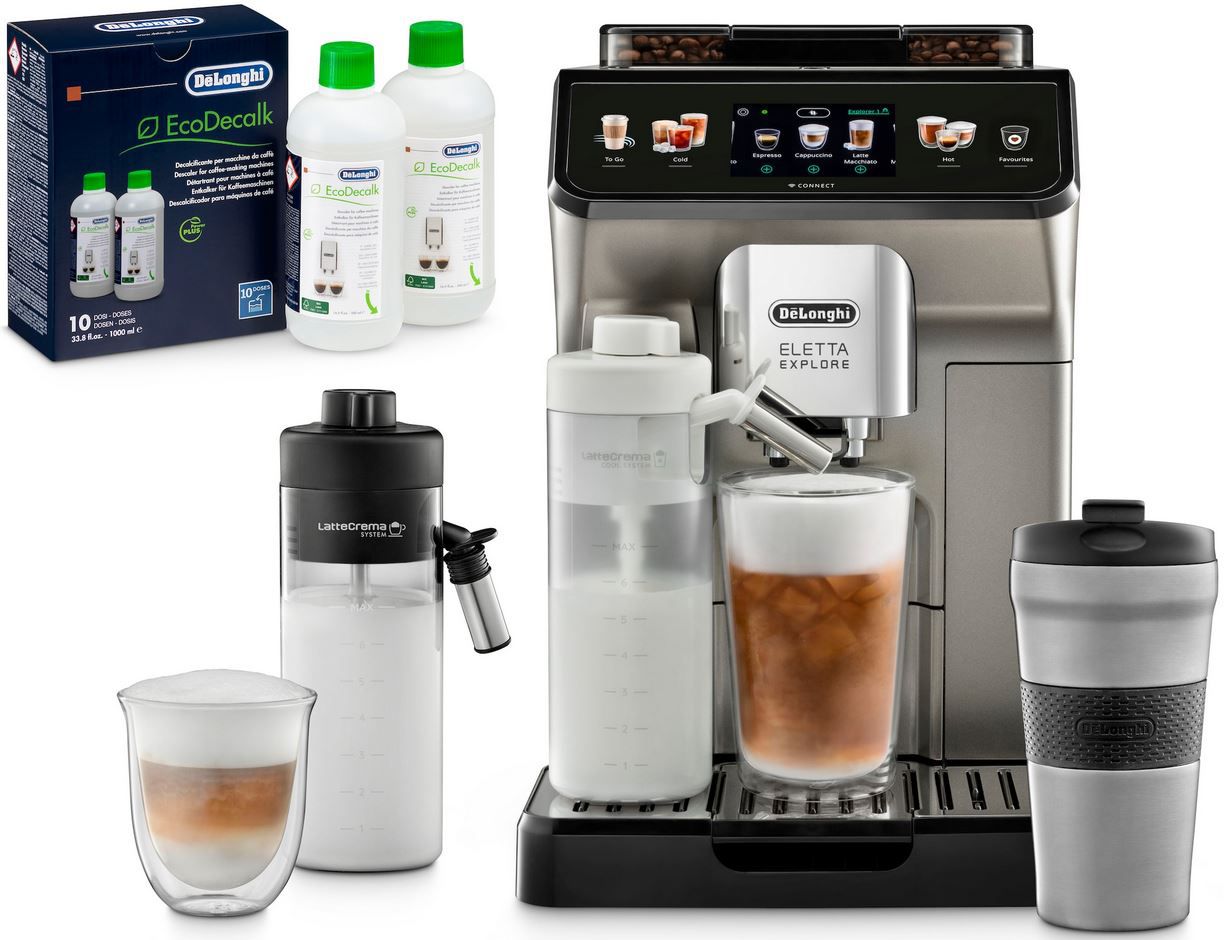 DeLonghi Eletta Explore Kaffeevollautomat + To Go Becher & Pflegeset für 747,15€ (statt 867€)