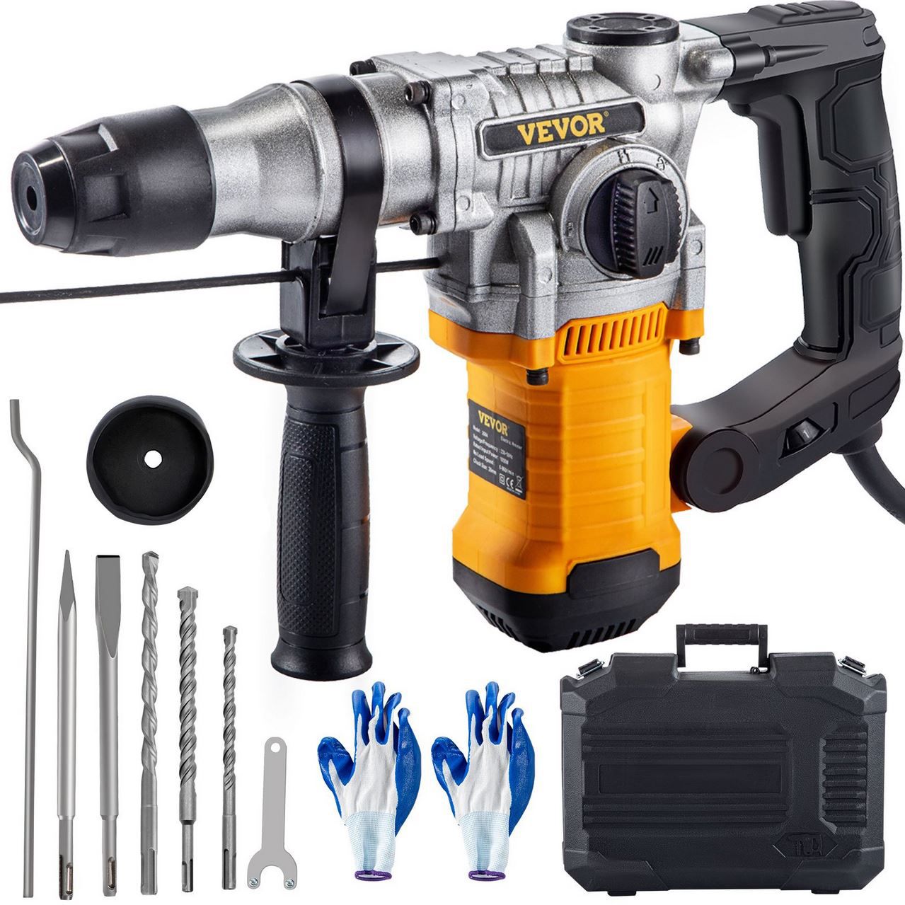 VEVOR VV RHD 1050U6 Bohrhammer mit 1.050W & 6,5 Joule für 37,79€ (statt 54€)