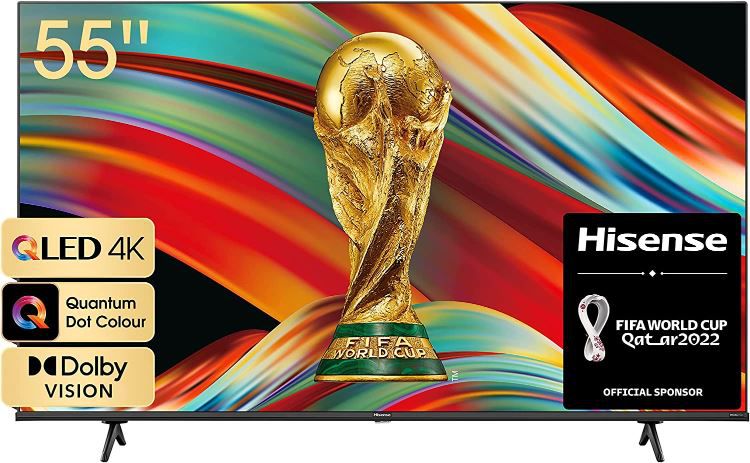 Hisense 55E7HQ   55 UHD QLED Smart TV für 375,90€ (statt 493€)