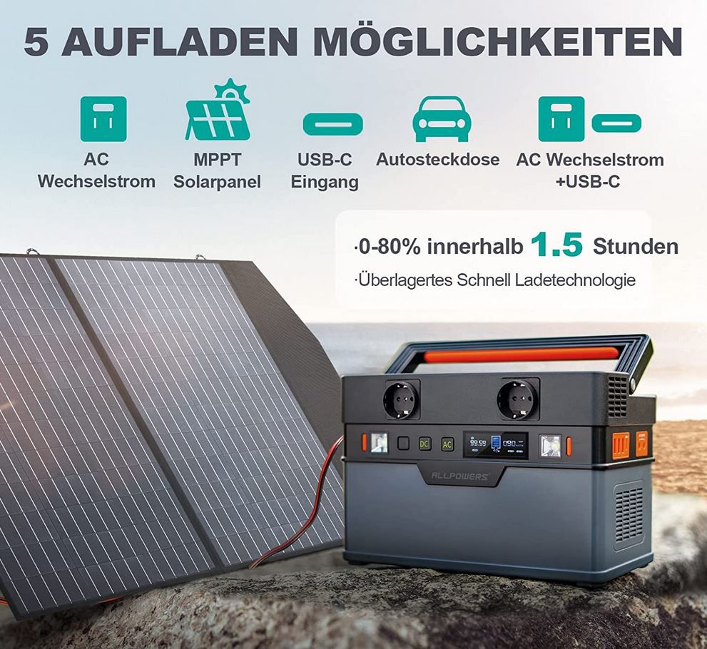 Allpowers S700 Powerstation mit 606Wh & 164.000mAh für 299,99€ (statt 359€)