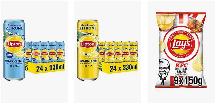 Amazon: Kaltgetränke und Snacks von Pepsi, Rockstar, Lays und Bugels im Angebot