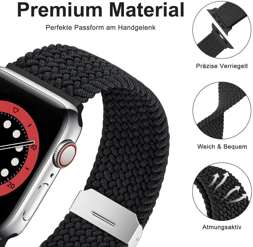 60% Rabatt auf LovRug Solo Loop Armbänder für Apple Watch   z.B. 42 49mm ab 6,11€ (statt 15€)