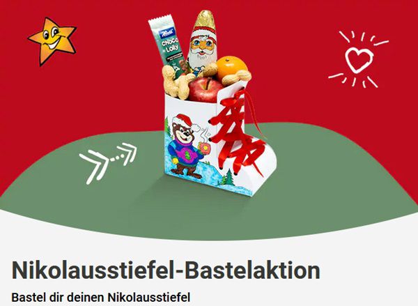 Globus: Nikolausstiefel basteln und kostenlos befüllen lassen