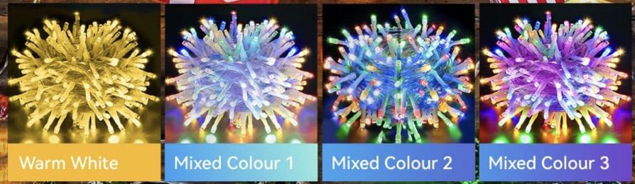 10m LED Lichterkette (100 LEDs) mit 4 Farbmodi & 11 Modi für 8,49€ oder 20m für 10,99€   Prime