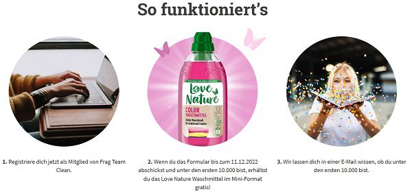 Gratis Test: Love Nature Color Waschmittels Cherry Blossom