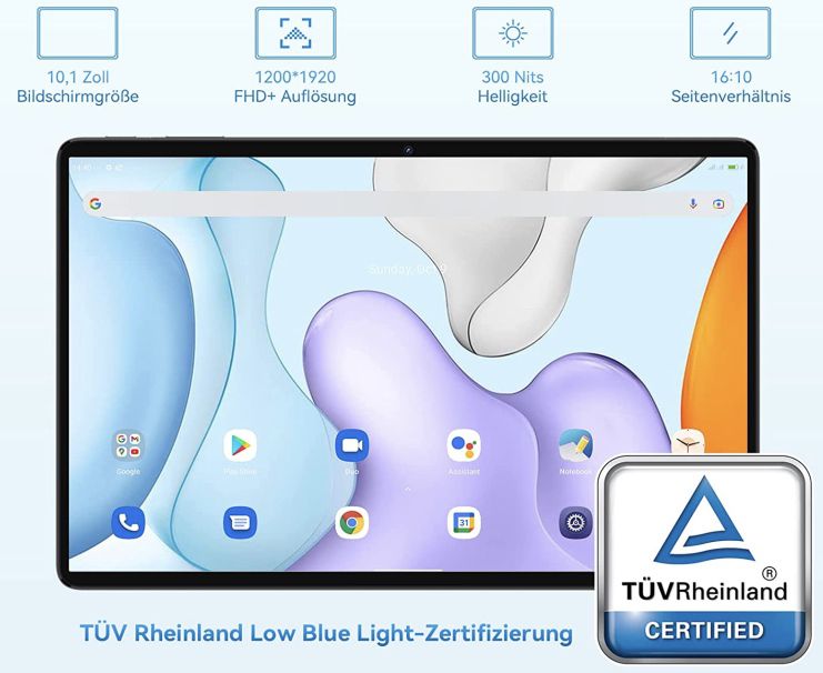 Blackview Tab 13 Tablet mit 6GB / 128GB, LTE & 7280mAh für 179,99€ (statt 220€)