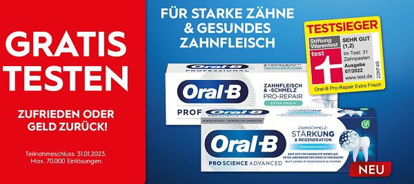 Oral B PRO SCIENCE ausprobieren   bei Unzufriedenheit Geld zurück