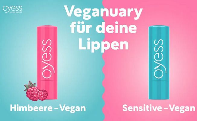 OYESS Sensitive vegan & Himbeere Lippenpflege gratis