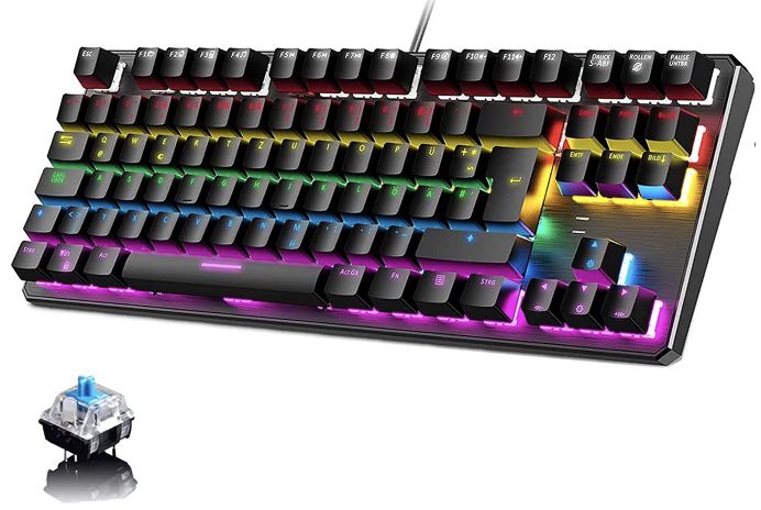 TECURS RGB mechan. Gaming Tastatur mit RGB für 31,99€ (statt 40€)