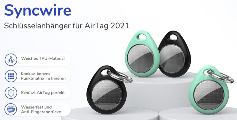 4x Syncwire Schutzhülle für Airtag inkl. Anhänger für 9,99€ (statt 20€)