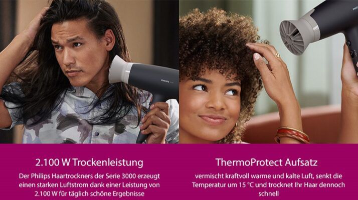 Philips Haartrockner BHD351/10 mit Ionensystem für 17,99€ (statt 21€)