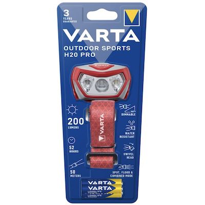 Varta Outdoor Sports H20 Pro in Rot für 9,95€ (statt 15€)