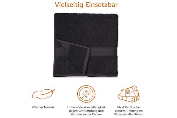 Amazon Basics Handtuch Set (2 Badetücher & 2 Handtücher) für 18,12€ (statt 30€)   Prime