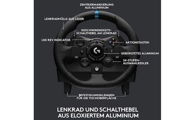 Logitech G923 TRUEFORCE (PC/PS) Rennlenkrad für 238€ (statt 260€)