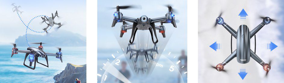 Tomzon A26 Drohne mit 1080P, FPV, 3D Flip & mehr für 39,99€ (statt 80€)