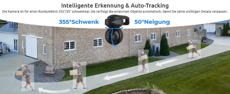 Reolink E1 Outdoor WLAN PTZ Überwachungskamera 5MP für 89,27€ (statt 116€)