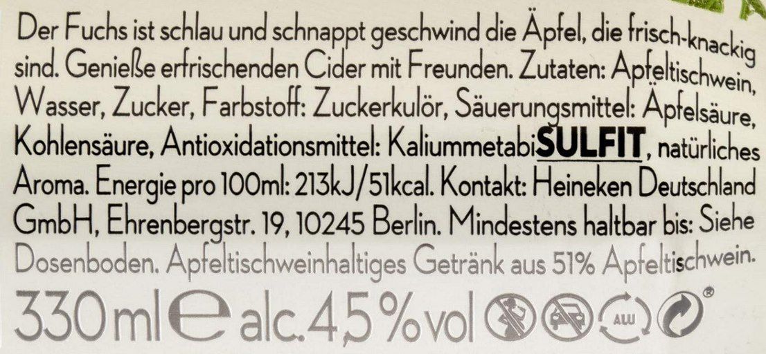🍎 24x Apfel Räuber Cider je 0,33L Dose ab 17€ (statt 21€)