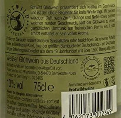 6x Rotwild Glühwein weiß je 0,75 Liter ab 13,49€ (statt 22€)