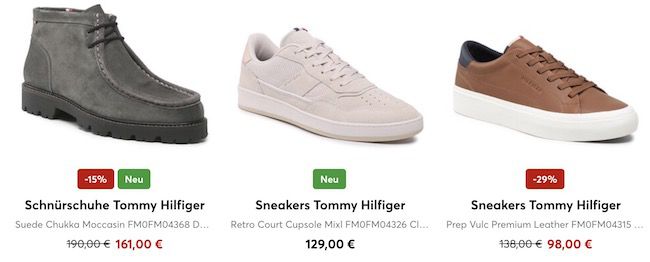 Bis 50% Rabatt auf Schuhe bei eSchuhe   z.B. Tommy Hil­fi­ger Suede Chukka Moc­ca­sin für 95€ (statt 144€)
