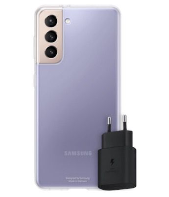 Samsung Clear Cover S21 &#038; S21+ mit Charger für 5,98€