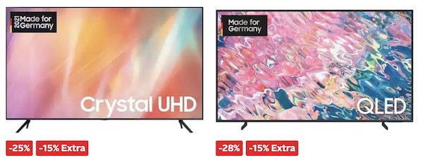 OTTO: 15% Rabatt auf ausgewählte Fernseher z.B. Samsung 75 Zoll UHD für 799,10€ (statt 899€)