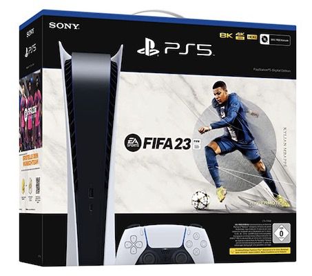 Sony PlayStation 5 &#8211; Digital Edition Konsole inkl. Fifa 23 für 519,99€