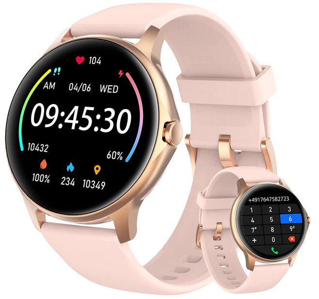 Gydom pinke Damen Smartwatch viele Sportfunktionen für 25,99€ (statt 66€)