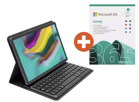 Samsung Galaxy Tab S6 Lite WiFi 2022 + Targus Keyboard Cover + Microsoft 365 Family für 299€ (Statt 379€)