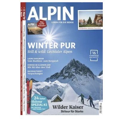 12 Ausgaben der Zeitschrift „Alpin“ für 79,20€ + Prämie: 70€ Amazon Gutschein