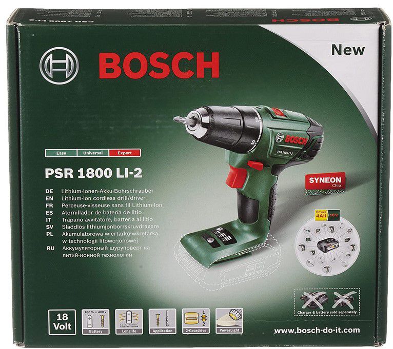Bosch PSR 1800 LI 2 Akku Bohrschrauber SOLO für 54,90€ (statt 68€)