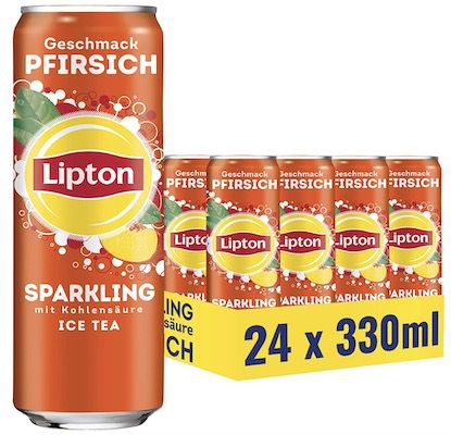 🍹 24x LIPTON ICE TEA Sparkling Pfirsich ab 10€ (statt 24€)