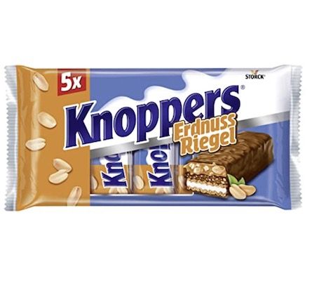 🍫 5er Pack Knoppers Erdnuss-Riegel für 1,70€ – Prime