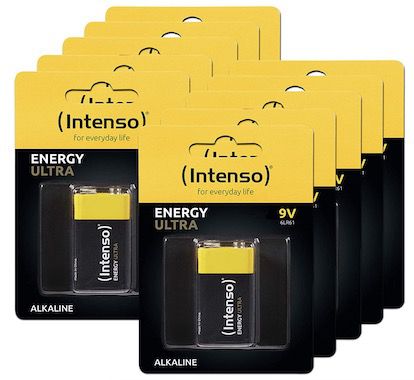 10x Intenso Energy Ultra 9V Block Alkaline Batterie für 11,99€ (statt 20€)   Prime