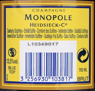 Champagne Monopole Heidsieck Blue Top Brut für 22,39€ (statt 31€)