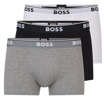 3er Pack BOSS Trunks Boxershorts mit Logo Bund für 22,34€ (statt 35€)